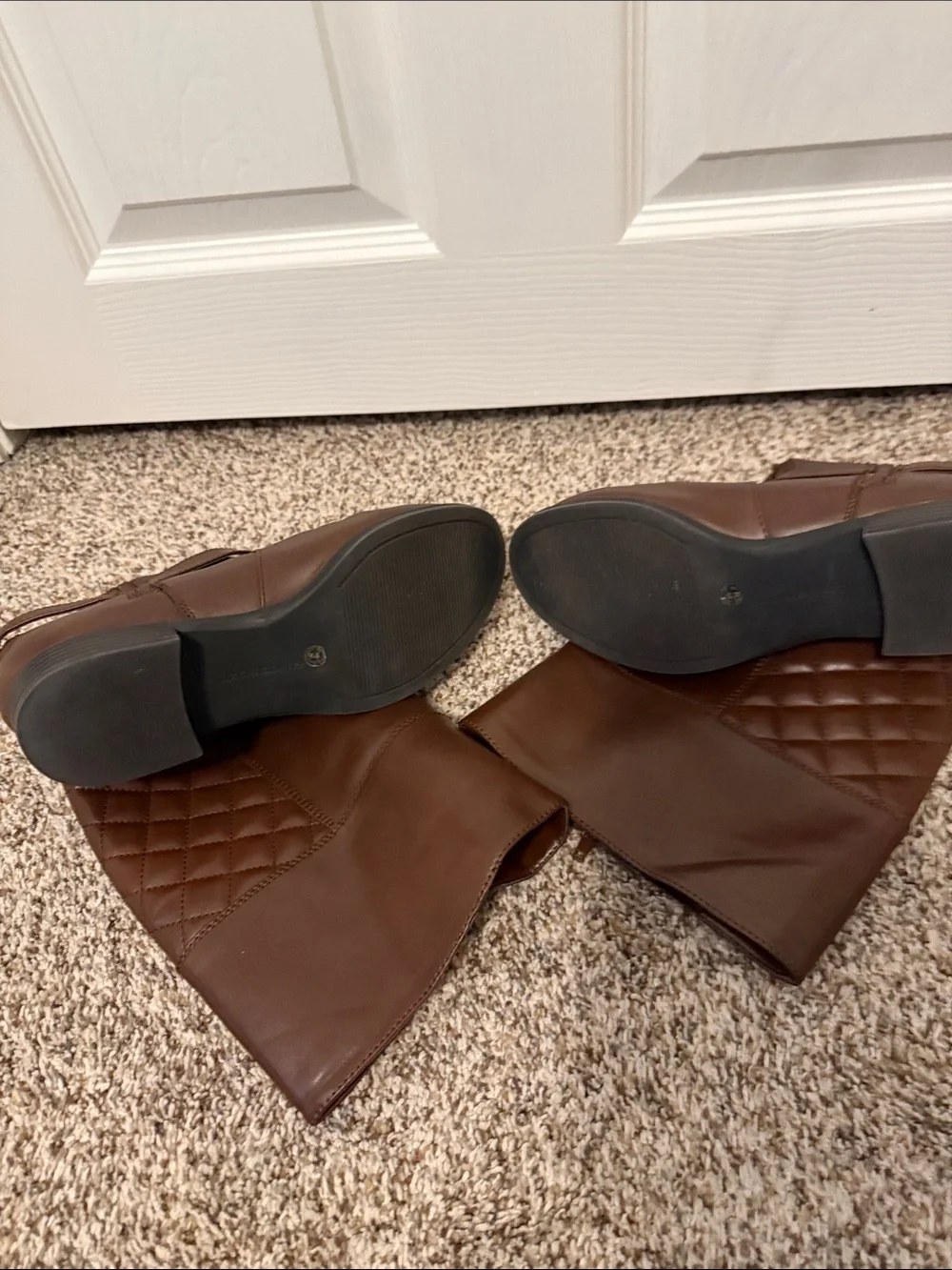Liz Claiborne Brown Quilted Over-the-Knee Riding Boots